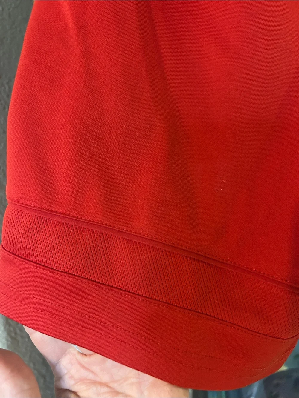 Nike Boys Bright Red Athletic Shorts with White Swoosh